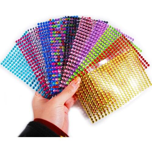 3/4/5mm Self Adhesive Rhinestone Crystal Stickers Nail Toe Art Applique Manicure Scrapbooking Stickers