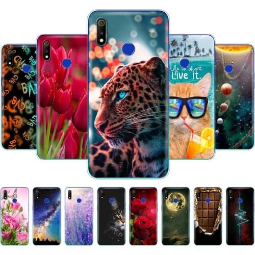 For Realme 3 Case Back Cover For OPPO Realme 3 Pro Phone Case For Realme3 3Pro Realme3Pro Bumper Soft Silicon TPU Painted Coque