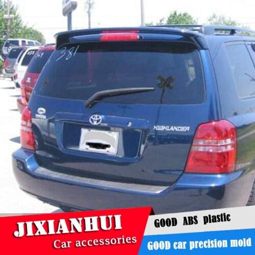 For Highlander Spoiler 1998-2004 Toyota Highlander Spoiler DKDD ABS plastic Material Car Rear Wing Color Rear Spoiler