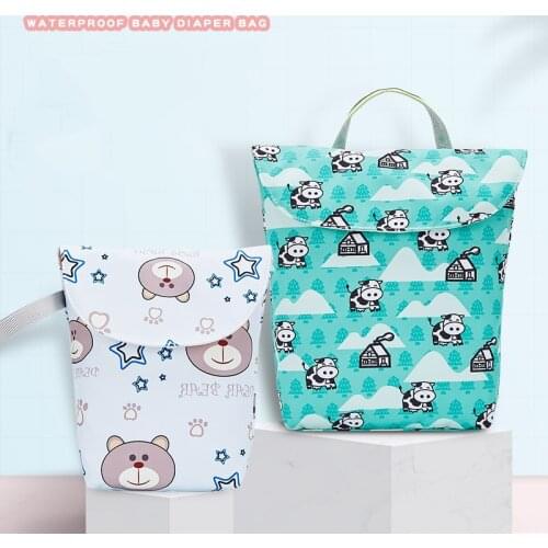 Mummy Diaper Nappy Bag Baby Travel Diaper Bag,Waterproof Maternity Small Wet Bags for Mommy Storage Stroller Accessories 25*16cm