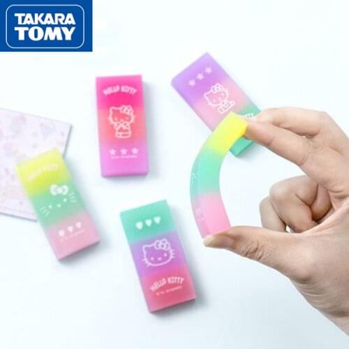 TAKARA TOMY fashion cartoon Hello Kitty creative jelly can be cut sandwich childrens rubber pupils stationery