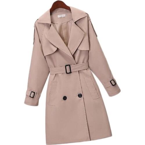 2021 New Women Casual Windbreaker Spring Autumn Korean Loose Long Trench Coat Womens Plus Size Overcoat Gabardina De Mujer 4XL