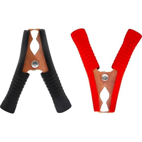 2pcs 90mm Long Battery Alligator Clips 100A Insulated Replacement Battery Clamps Jumper Cables Boost Clips for Car Vehicle Boat