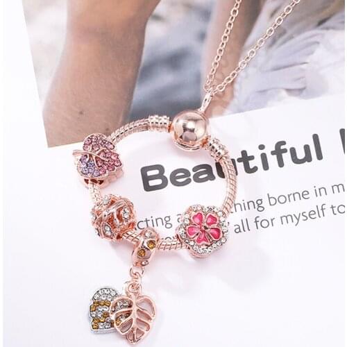 Silver Plated European Style Jewelry Collier Flower & Leaves Statement Pendant Necklace For Women Fashion Gift Special Offer