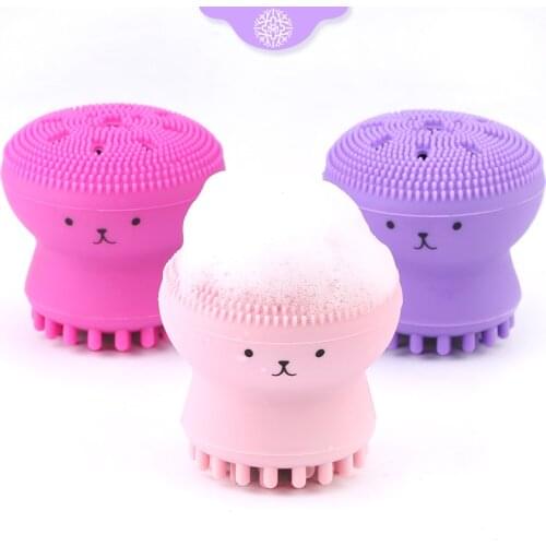 1Pcs Octopus Shape Silicone Face Cleansing Brush Pore Cleaner Exfoliator Blackhead Remover Soft Face Scrub Washing Brush