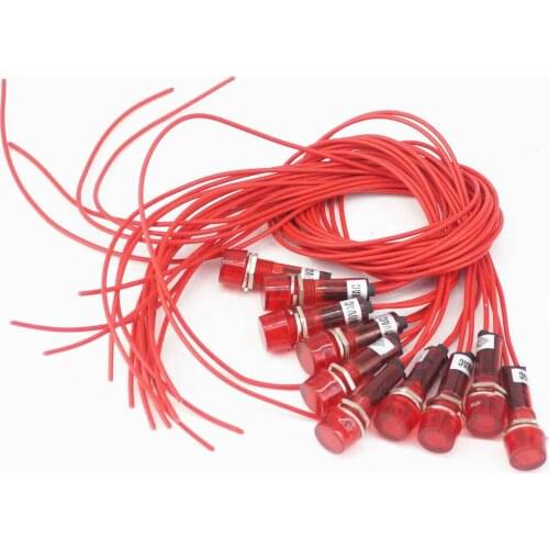 10PCS 380V Red Indicator Lamp Signal Switch Light Special For Water Tank Heater Food Grade