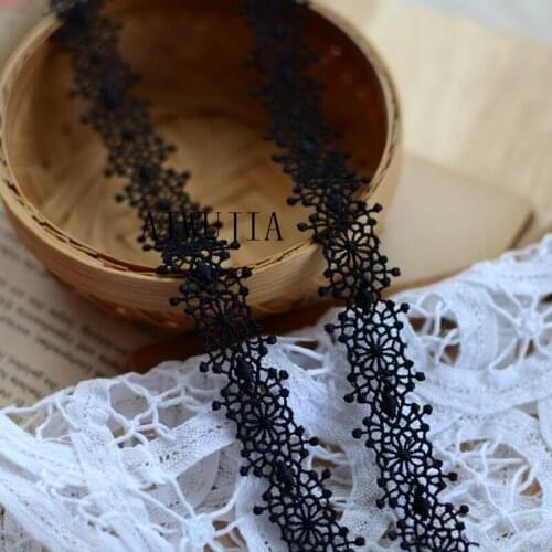 10Yards Black Lace Trim High Quality Polyester Fabric DIY Cloth Decorative Accessories Handcraft