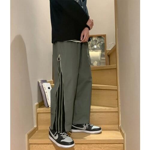 2021 Spring Autumn New Vintage Wide Leg Pant Spodnie Dresowe Pantalon Taille Haute Baggy High Waist Pants Plus Size A198