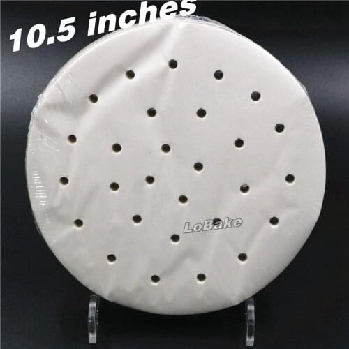 400pcs/pack) New 10.5 inches round steaming anti sticking mantou baozi sheet paper doilies baking sheet cooking table mat