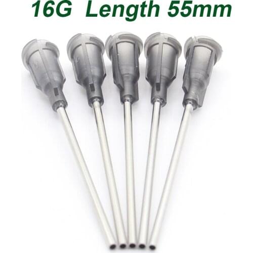 50pcs 16G length 55mm Precision passivated S.S. Dispense Tip with PP Safetylok hub, glue dispenser needles