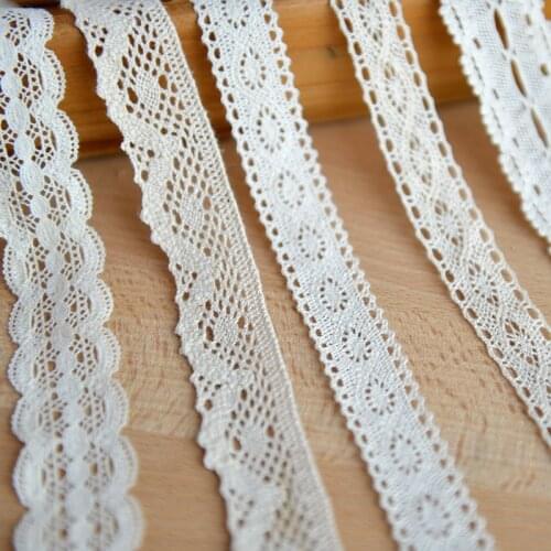 6 styles 1-4cm random cotton lace Fabric/clothing materials textiles lace DIY