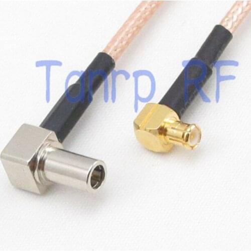 8in MCX male to MS147 male both right angle RF adapter connector 20CM Pigtail coaxial jumper cable RG316 extension cord