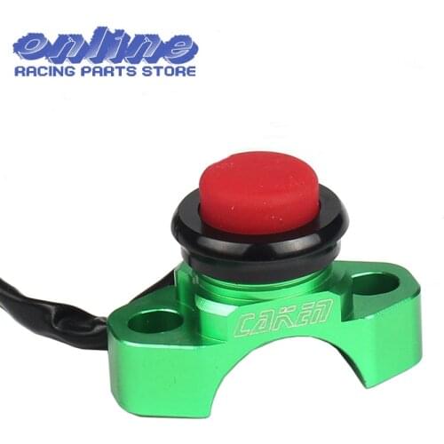 CNC BILLET UNIVERSAL ENGINE STOP START KILL SWITCH BUTTON For KX65 KX85 KX125 KX250 KXF250 KXF450 KLX200 KLX250 KLX450 Motocross