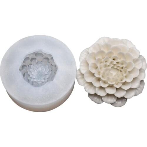 DIY Dahlia Flower Mold 3D Silicone Mold Craft Home Decoration Dahlia Silicone Mold Fondant Plant Jewelry Decoration