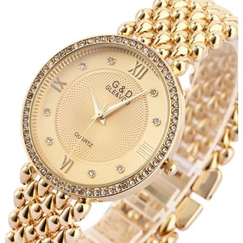 G&D Women Wristwatches Quartz Watch Ladies Bracelet Watch Dress Relogio Feminino Saat Gifts Top Brand Luxury Reloj Mujer Silver