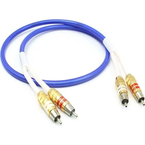 HI-end HiFi High Quality Audio Video DIY Copper 4 core Silver Plated Audio RCA to RCA Audio shield cable