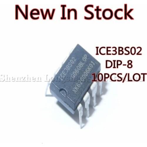 10PCS/LOT ICE3BS02 DIP-8 Switching Power Supply Current Control Pulse Width Modulator