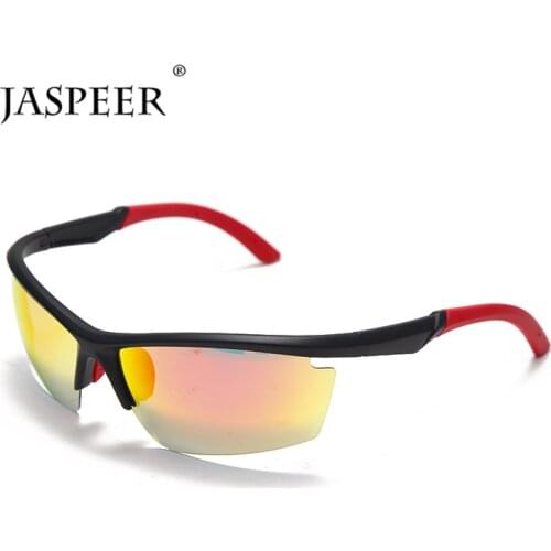 JASPEER Punk Goggle Sunglasses Men Steampunk UV400 Driving Sun Glasses Frameless Mirror Colorful Shades Eyewear