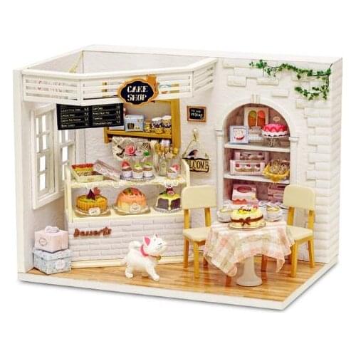 Diy Miniature Wooden Doll House Furniture Kits Toys Handmade Craft Miniature Model Kit DollHouse Toys Gift For Children H014