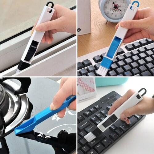 Multifunctional Keyboard Window Cleaning Brush Groove Cleaner Gap Buster Dust Shovel Window Track Portable Cleaner Accessories