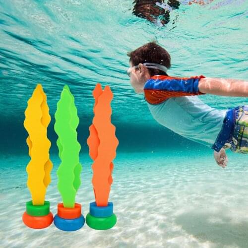 3pcs Kids Plants Diving Toy Sports Swimming Pool Grab Stick Underwater Diving Swimming Pool Water Toys for Children