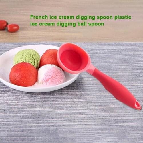 Nice Grip Non-slip Watermelon Baller Ice Cream Scoop Frozen Yogurt Cookie Meat Balls Kitchen Ice Cream Ball Fruit Digging Spoon