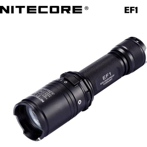 NITECORE EF1 830Lumens Explosion-proof LED Tactical Flashlight ATEX Mark EX II 2 G Ex d IIC T6 Gb for the Petroleum Industry