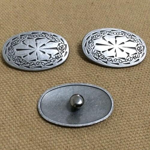 New Coming DIY30PCS 31x20MM Antique Silver Oval StudS Rivet Punk Spike Shoes Belt Bag Accessories Leather Craft Shipping Free