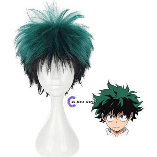 My Hero Academia Izuku Midoriya Wig Boku No Hero Academia Academy Cosplay Hair Izuku Midoriya Deku Wig Cosplay Wig + Wig Cap