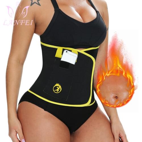 LANFEI Women Slimming Belt Gym Waist Trainer Hot Neoprene Body Shapers Corset Fajas Weight Loss Sauan Sweat Girdle Shapewear Top