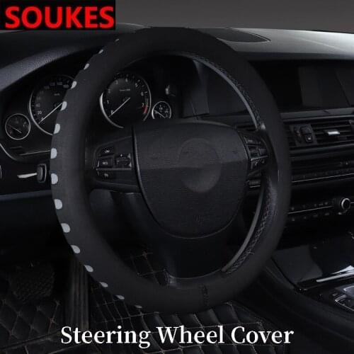 Interior Car Anti Slip Steering Wheel Cover Cushion For Cadillac CTS SRX ATS Lexus RX NX GS CT200H GS300 RX350 RX300 Saab 9-3 93