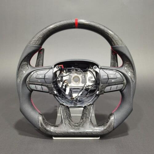 Carbon Fiber Steering Wheel Compatible With Dodge Challenger Hellcat Charger SRT