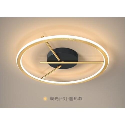 Bedroom lamp light luxury creative personality round modern minimalist led ceiling lamp warm and romantic net red Nordic lamps