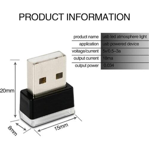 LED Car Atmosphere Light USB Car Interior Decorative Light For Renault 2 button Clio Scenic Megane 2 Duster Sandero Captur Modus