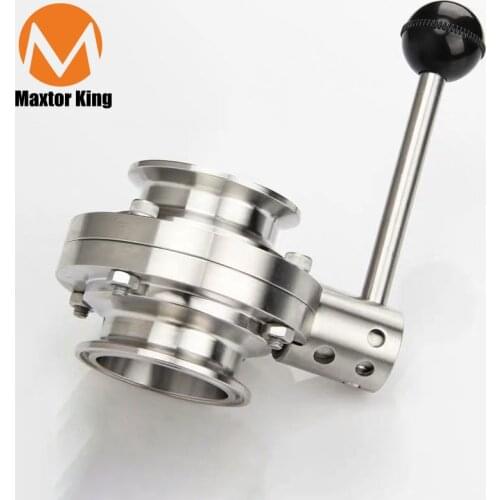 MK 3/4" 1" 1.5" 2" SS304 Stainless Steel Sanitary 1.5" Tri Clamp Butterfly Valve Brew Beer Dairy Product