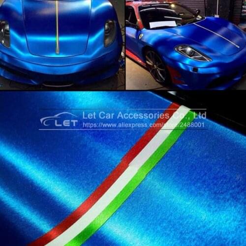 High quality Matte blue chrome ice brushed vinyl blue wrapping car sticker for car styling