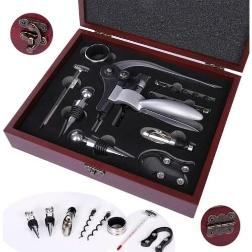 High Quality Wine Opener Set Bottle Opener Set Wine Gift Set Wooden Box Christmas Presents Wedding Gifts for Guests