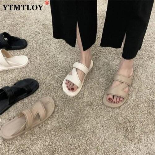 2021 New Summer Sandals Women Black Flock Fashion Square High Heels Woman Sandals Velvet Open Toe Metal Decoration Shoes Lady