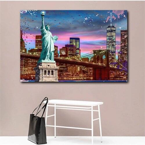 Famous attractions Goddess of Victory statue Canvas Paintings Graffiti Wall Street Art Poster For Modern Home Wall Decor Cuadros