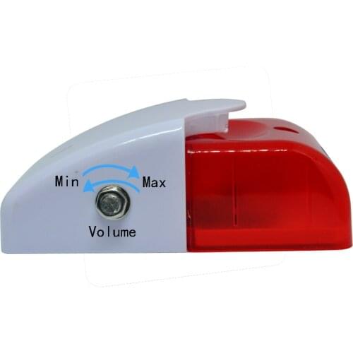 10 Pcs) 12VDC Voltage Flash siren Volume 0-110DB adjustment LED strobe siren security Alarm Louder speaker buzzer Free shipping