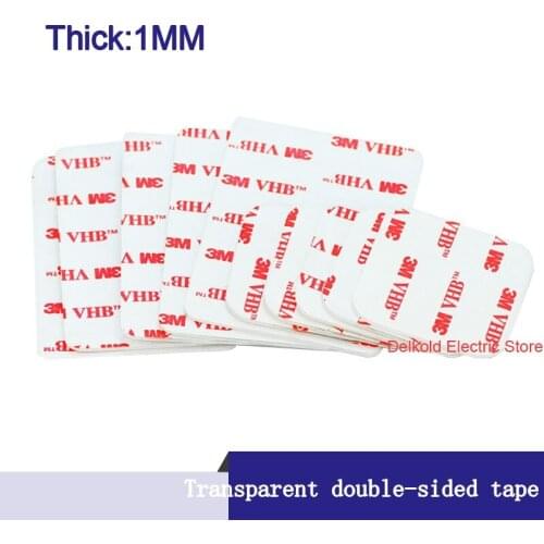 10pcs/lot 3M double sided transparent adhesive tape Strong Double Sided Adhesive Tape for Phone Tile wall fixing Waterproof