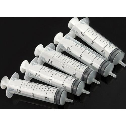 100Pcs Plastic 30ml Big Measuring Syringe Injection Nutrient Syringe Solute Mixture Cartridge For Refilling Cartridge Ink Oil