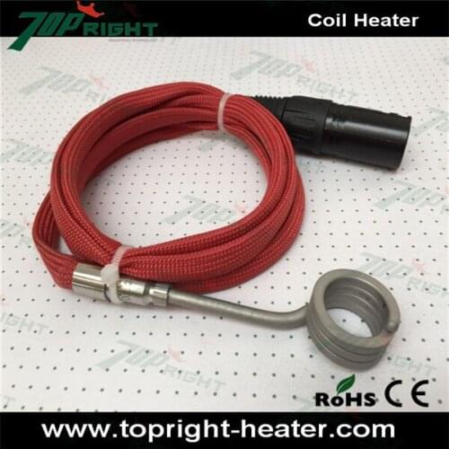 20mm Hot runner coil heater with 5 pin xlr mini male connector for smoking diy