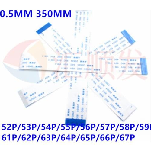 200pcs! 0.5MM 350MM FFC/FPC flat soft line FFC connection line electronic line 35CM 52P/53P/54P/55P/56P/57P/58P/59P/61P/62P/63P