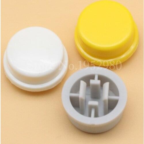 200pcs/lot Plastic Tactile Push Switch Button Caps A24 Flat Foot Style ( for 12*12*7.3 Omron Tact Switch )