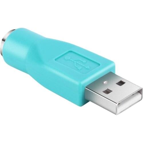 1pc Green Plastic PS/2 Female To USB Male Adapter Converter Connector For Keyboard Mouse Mouse Mice 50mm*16mm*12mm