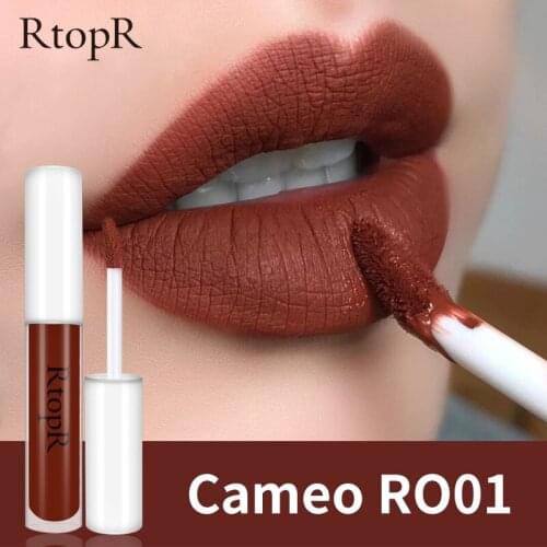 RtopR Lip Makeup Non-stick Cup Lipstick Lip Gloss Lasting Moisturizing Cosmetic Lipstick Lip Gloss Matte Lip Glaze Waterproof