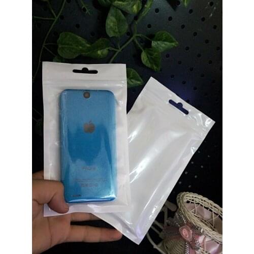 25*35cm White/Clear Self Seal Zipper Resealable Plastic Retail Packaging OPP Poly Bag, Ziplock Zip Lock Bag Storage W/ Hang Hole