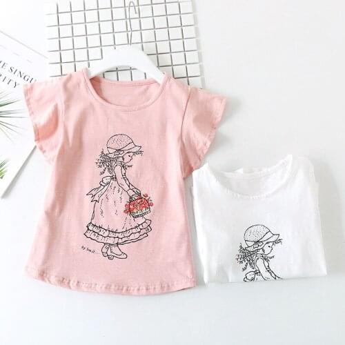 Calabetty Chilren girls summer cotton casual short sleeve