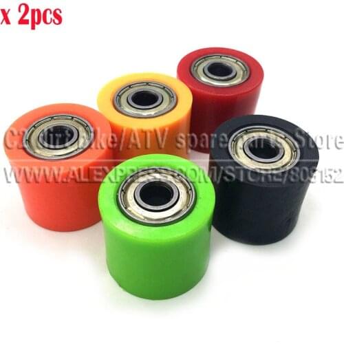 2pcs of 8mm 10mm chain roller tensioner M8 M10 pulley wheel guide motorcycle dirt bike enduro accessories